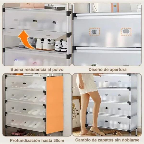 Zapatero Organizador con Tapa 6N